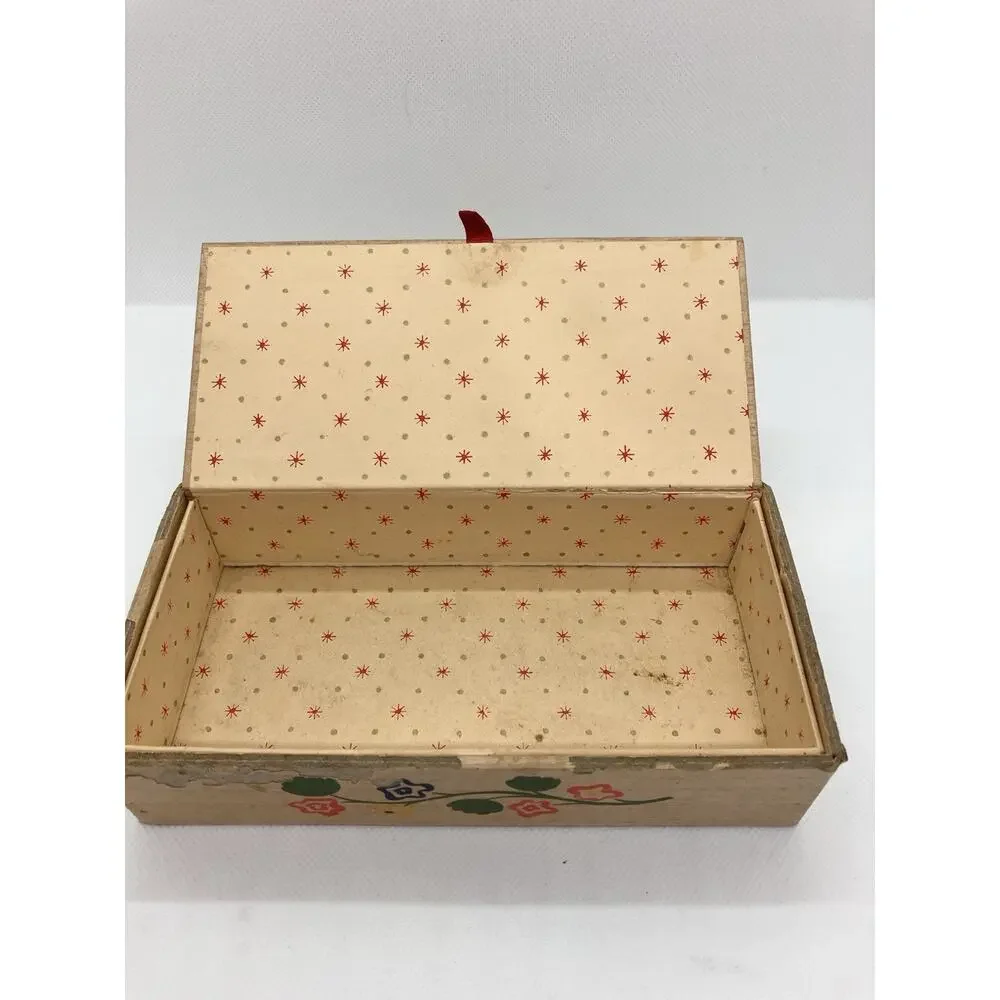 Old Spice Vanity Soap Cardboard Box Only Folkart Early American USA Made Vintage